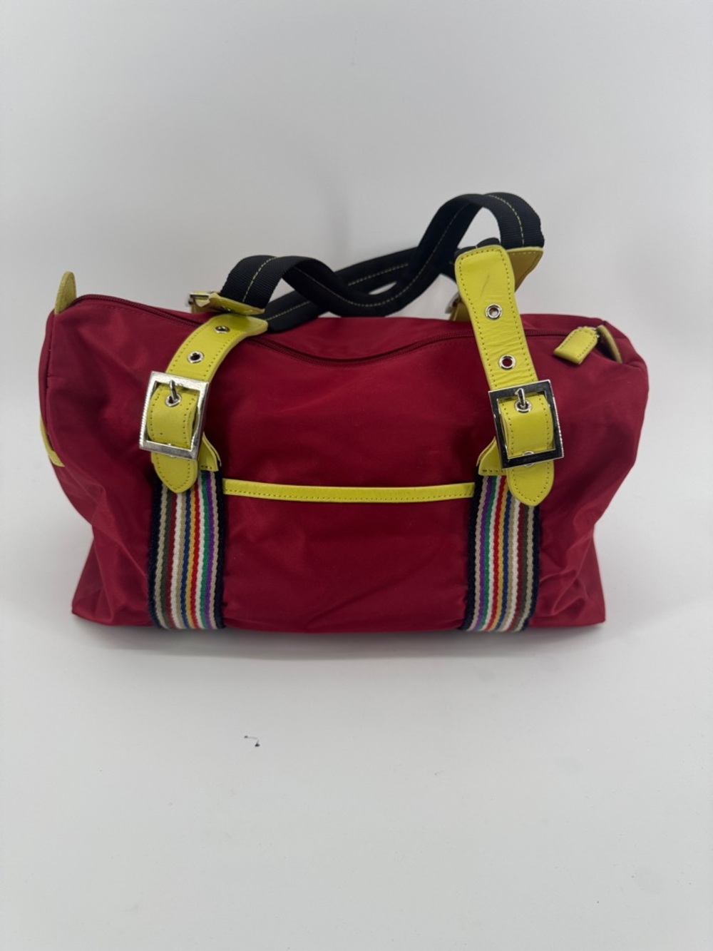 Preston & York Nylon Retro Y2K Tote/ Shoulder Bag Deep Red
